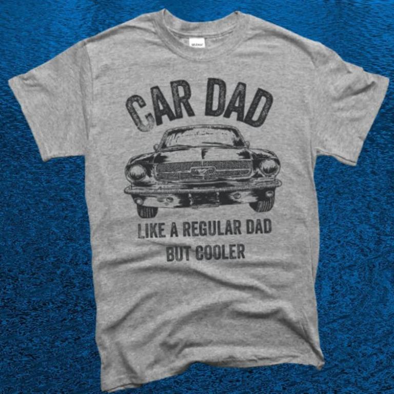 gray car dad t-shirt