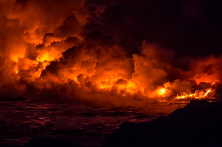 Kilauea volcanic eruption in Hawaii