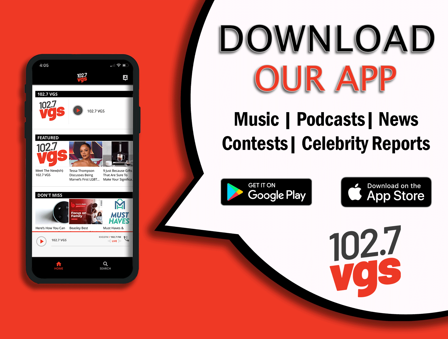 Download app 102.7 VGS