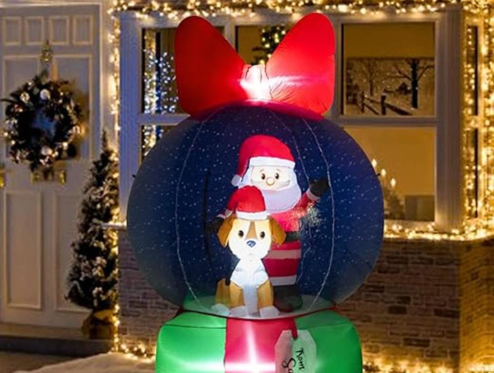 snowglobe inflatbles from your front lawn