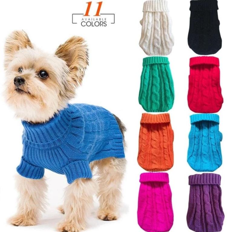 cozy cable knit sweater for dogs