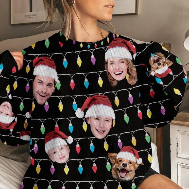 custom face christmas sweaters