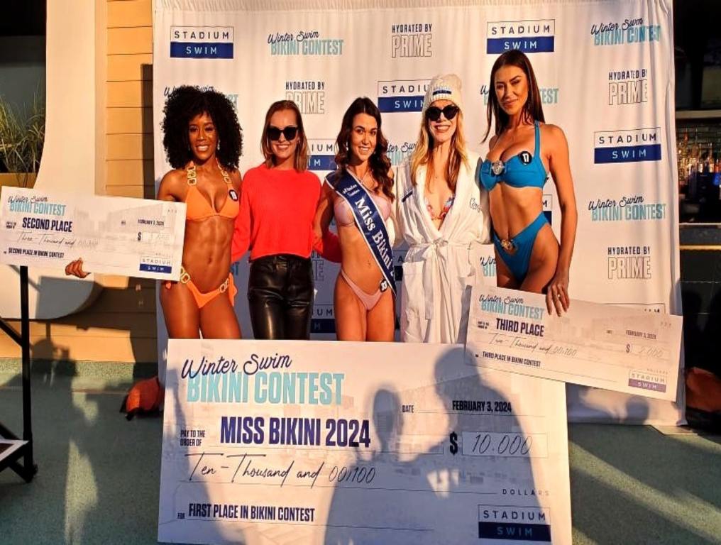 Winter Swim bikini contest winners at Stadium Swim inside Circa Las Vegas