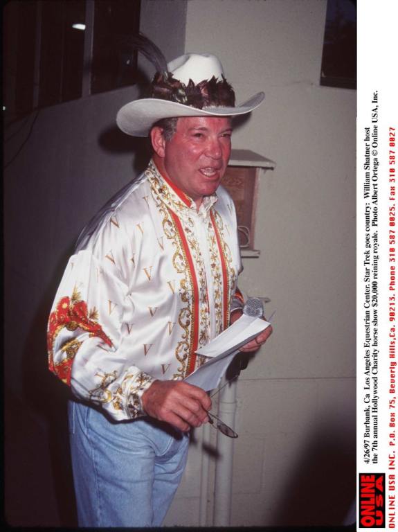 4/26/97 Burbank, Ca Los Angeles Equestrian Center. Star Trek goes country: William Shatner host the