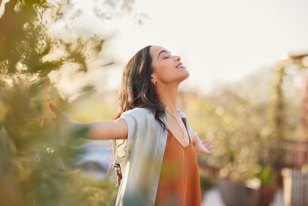 girl standing in nature