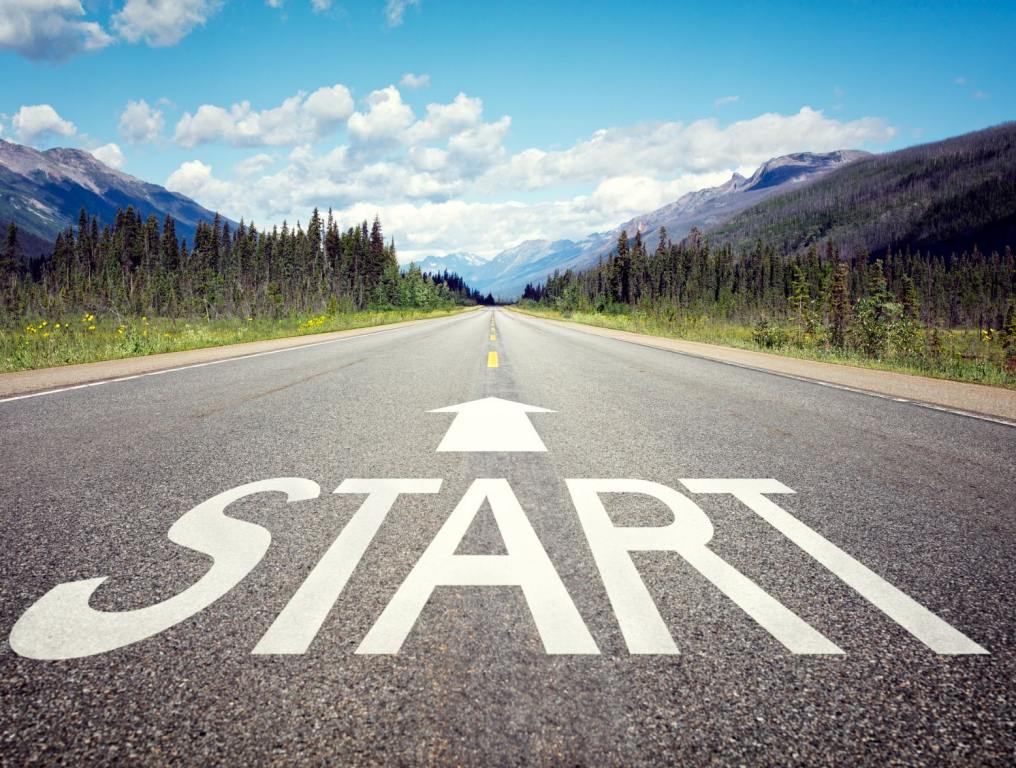 The word "start" on a road with sunny skies. The top states for starting a business, according to experts, may surprise you.