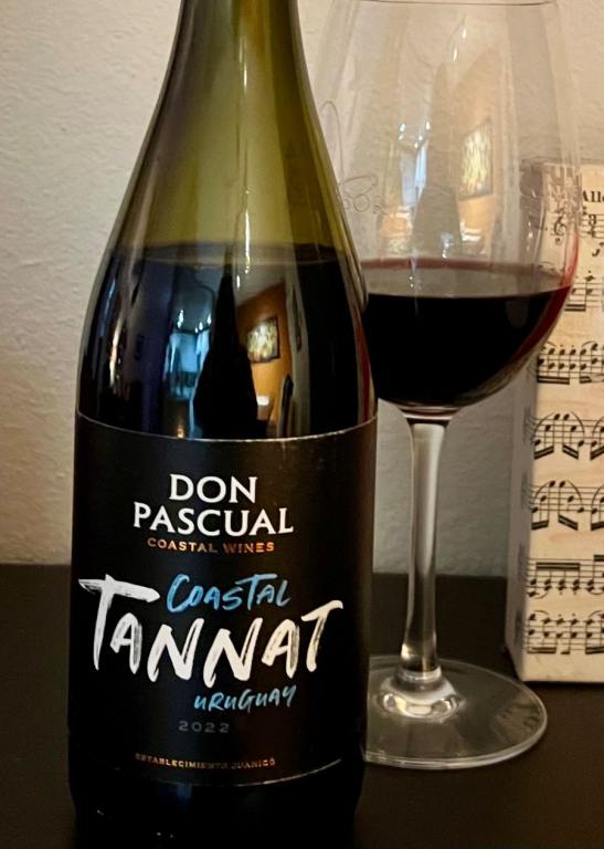 Bottle of Don Pascual Coastal Tannat with a glass of red wine