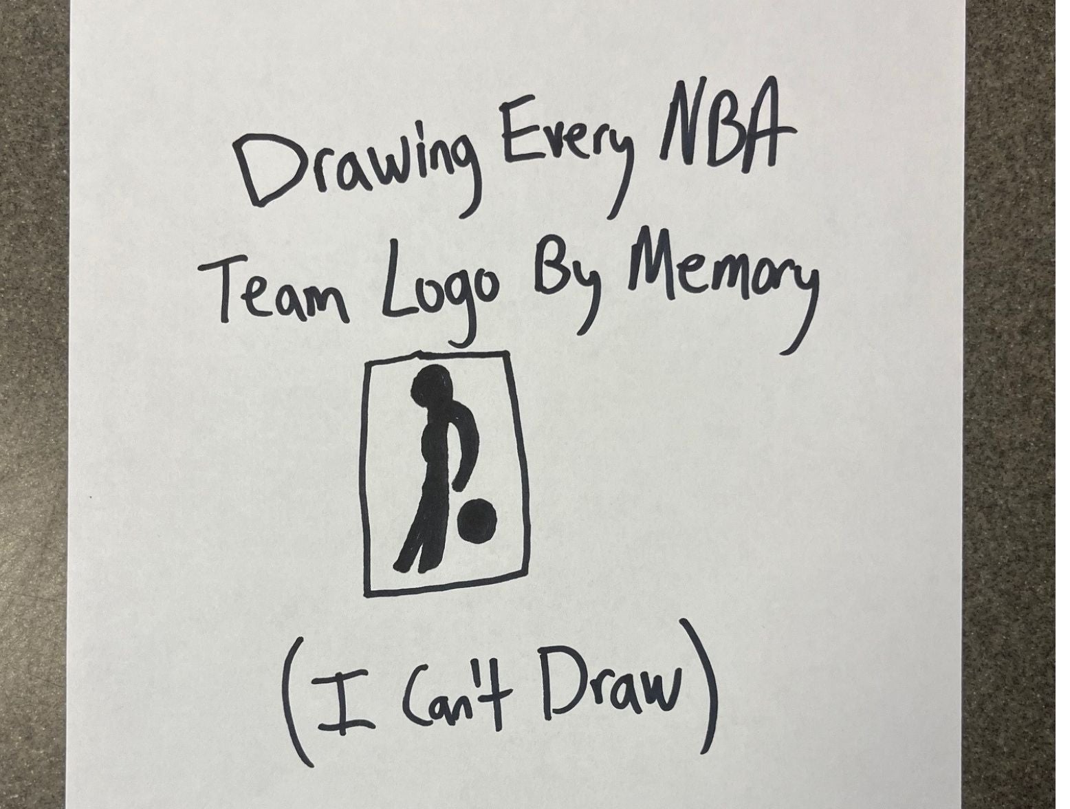 Drawing Every NBA Team Logo By Memory (I Can't Draw)