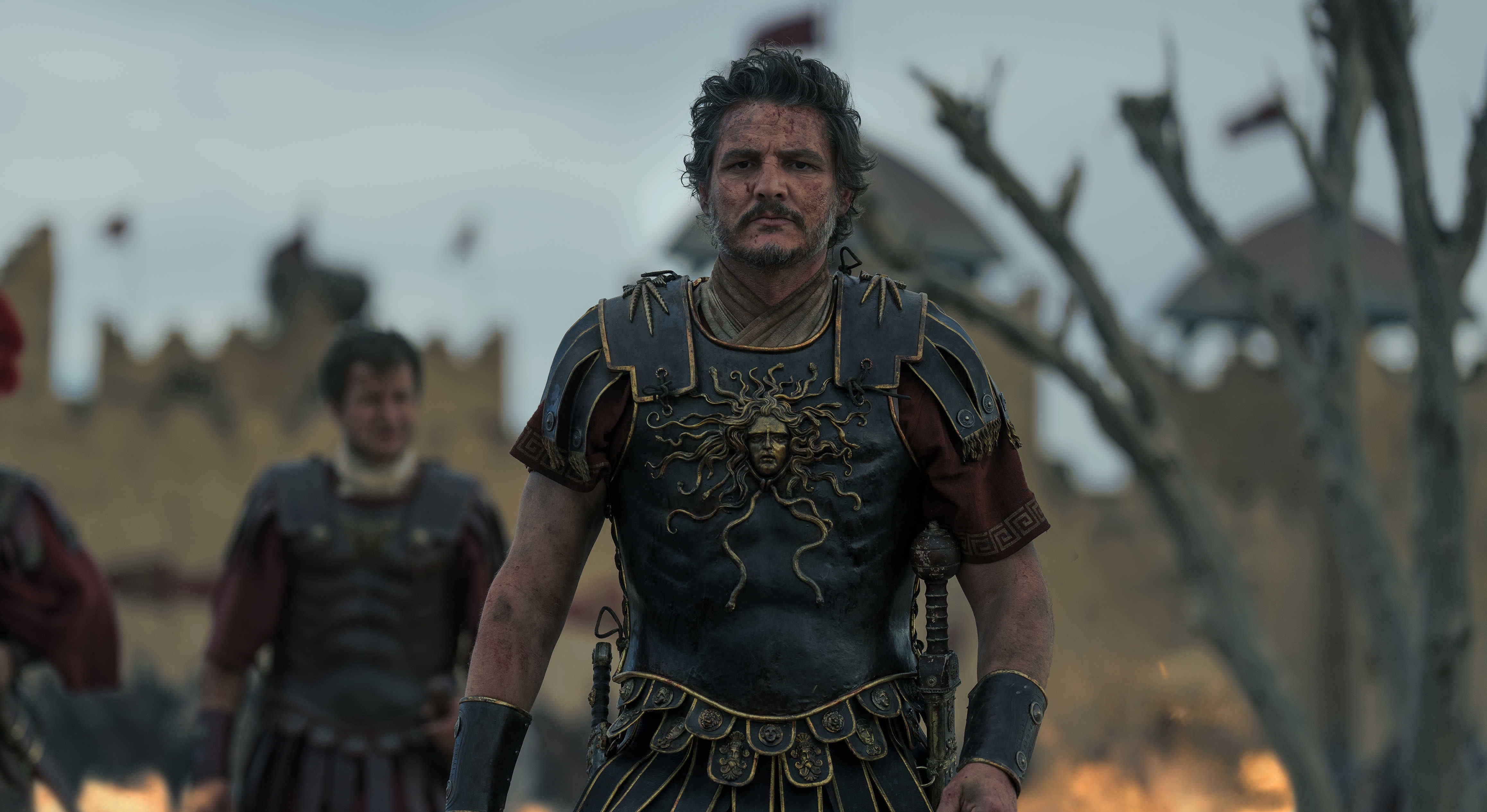 Pedro Pascal plays Marcus Acacius in Gladiator II from Paramount Pictures.