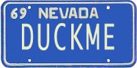 nevada plate DUCKME