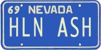 nevada plate HLN ASH